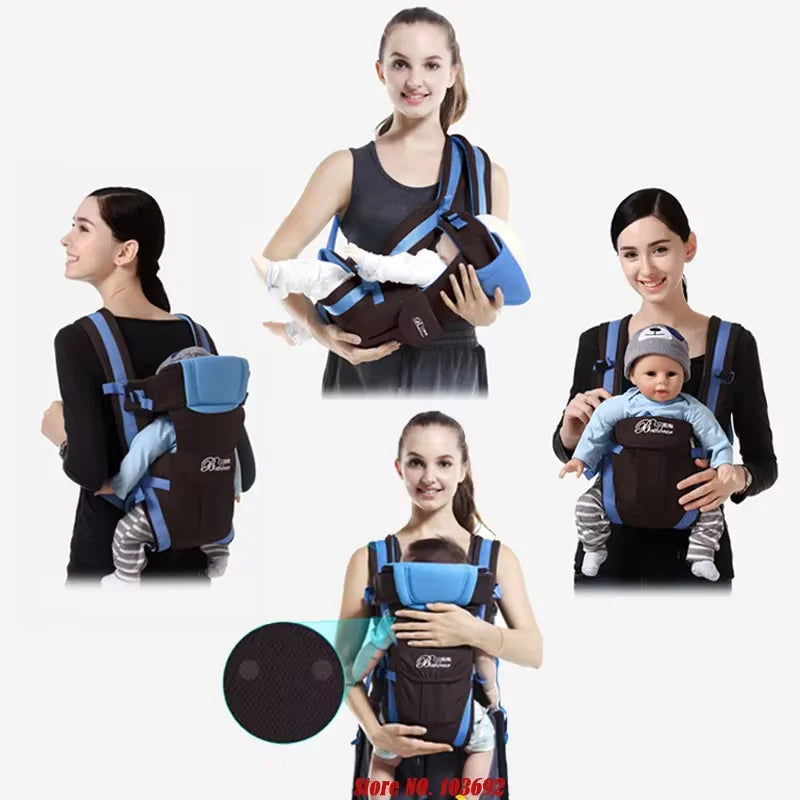 4-in-1 Ergonomic Baby Backpack Carrier