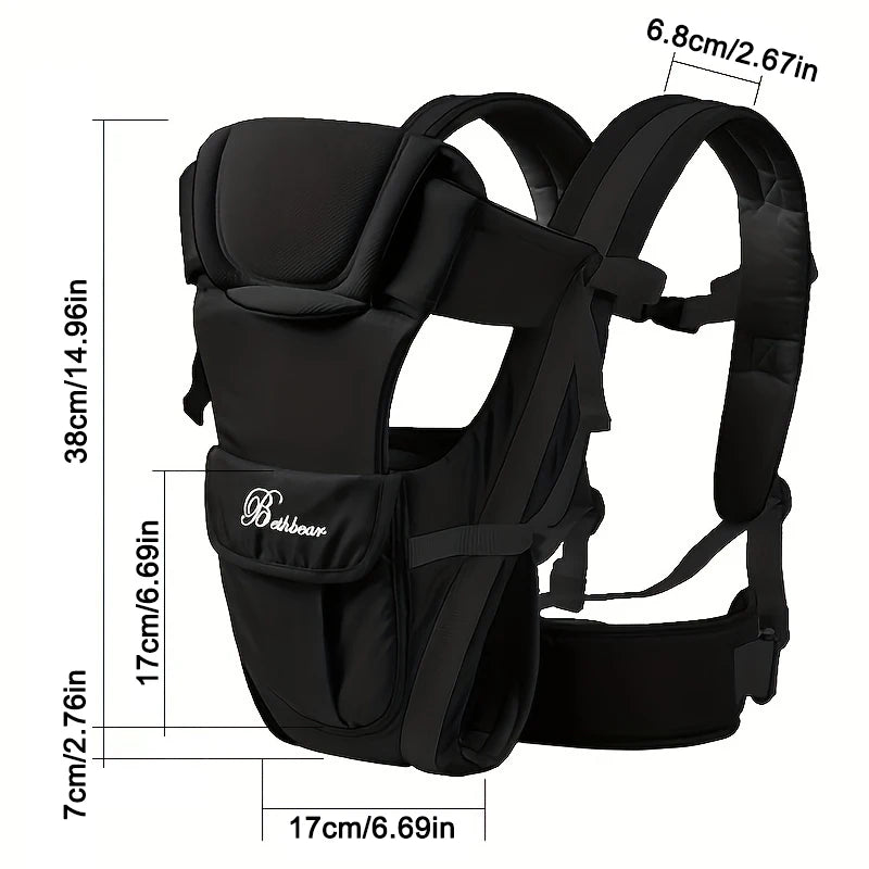 4-in-1 Ergonomic Baby Backpack Carrier