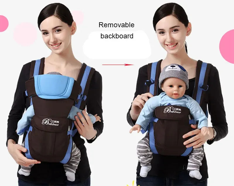 4-in-1 Ergonomic Baby Backpack Carrier