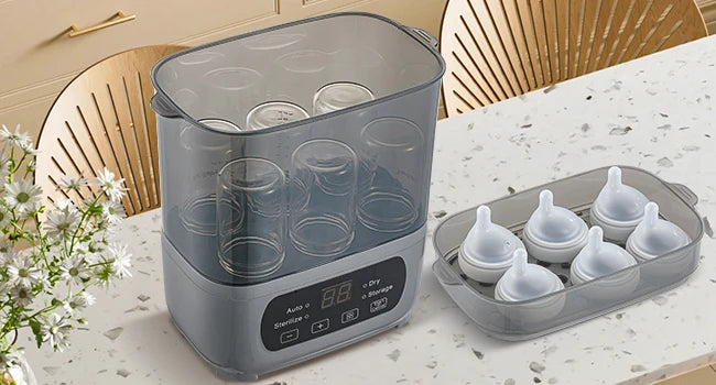 Premium 4-in-1 Electric Steam Sterilizer and Dryer | Large Capacity Bottle Sanitizer