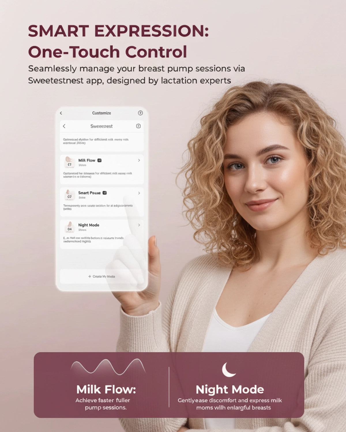 2025 SweetestNest Mobile Hands-Free Breast Pump S39