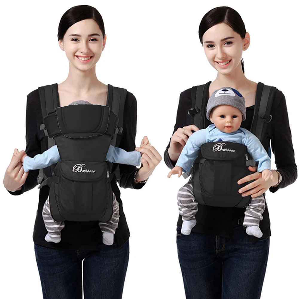 4-in-1 Ergonomic Baby Backpack Carrier