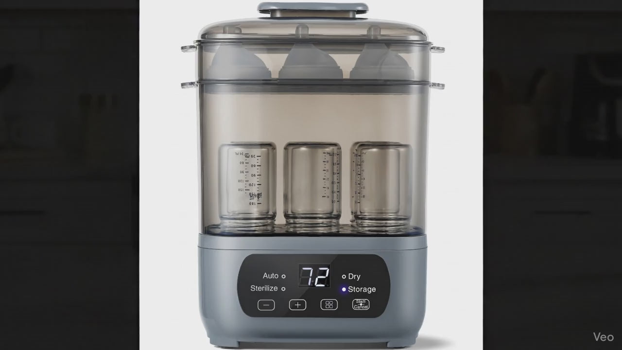 Premium 4-in-1 Electric Steam Sterilizer and Dryer | Large Capacity Bottle Sanitizer